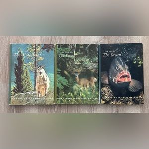 The Life of Our Living World|Set of‎ 3 Books|Ocean/Forest/Mountain|Vintage